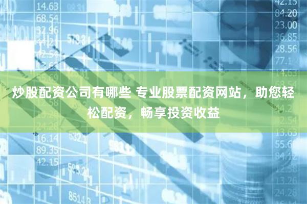 炒股配资公司有哪些 专业股票配资网站，助您轻松配资，畅享投资收益